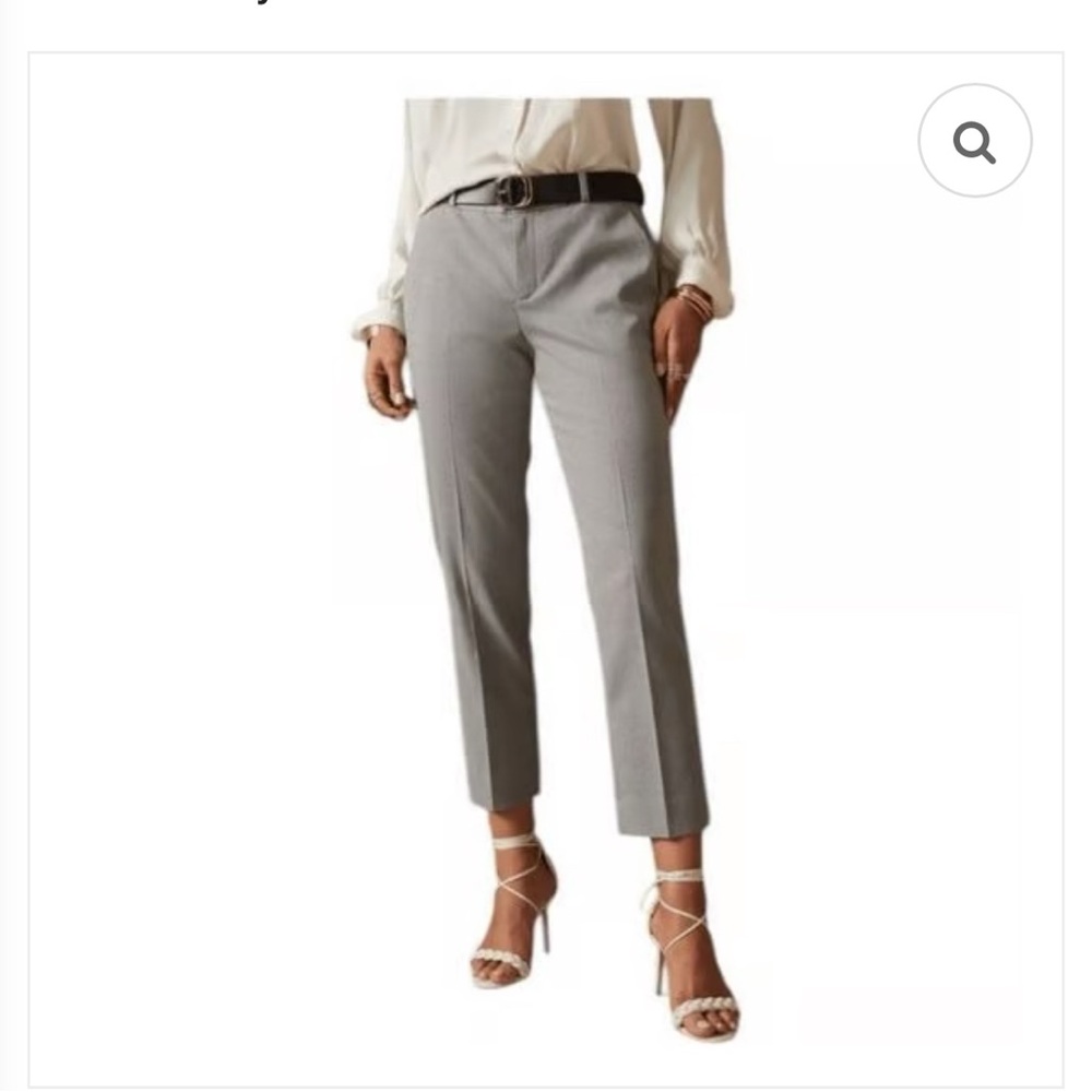Banana Republic Avery Straight Leg Ankle Pant Medium Gray Heather size 6 - NEW